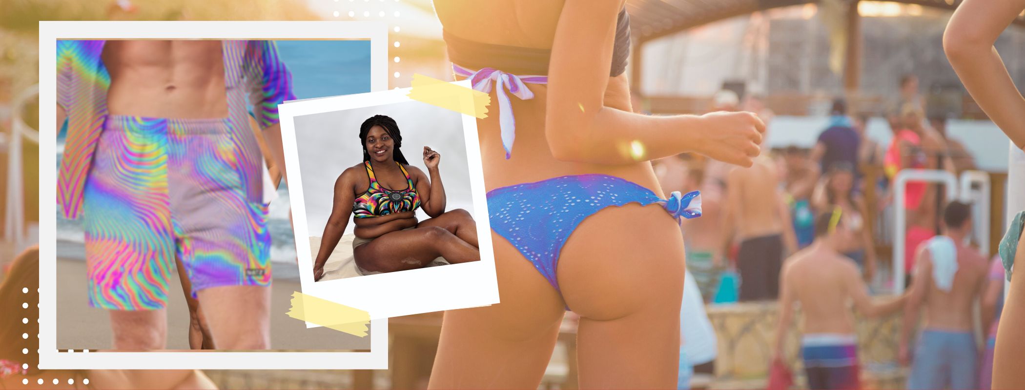 Cut out-oneshoulder-Bikini Trends 2024-Triangel Bikini-Streetwear-bademode-maenner-frauen-festival-looks