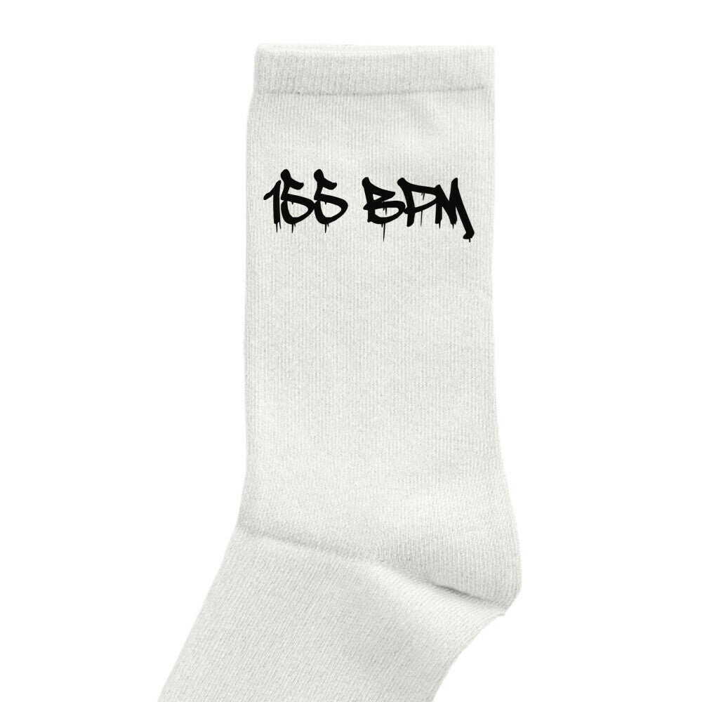 155 bpm techno socken weiss