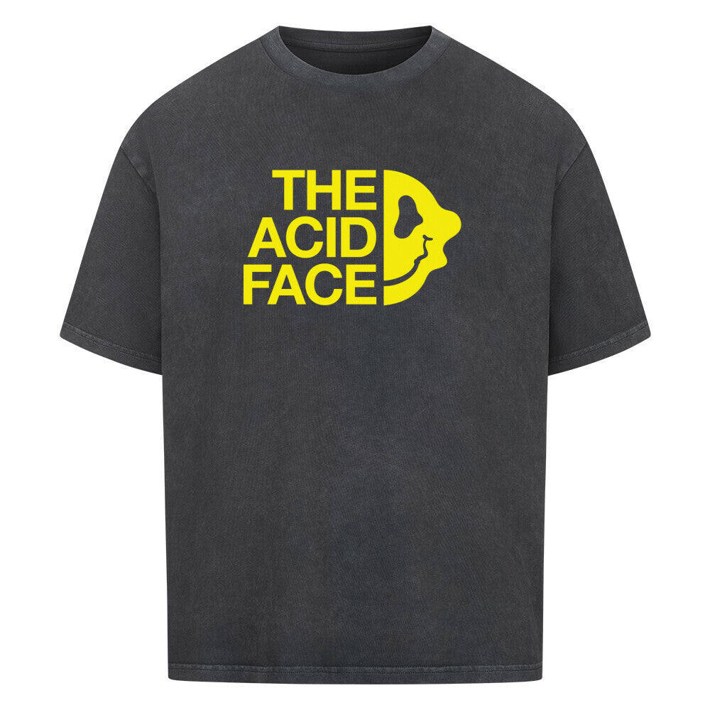 Acid Oversized statement Shirt washed black