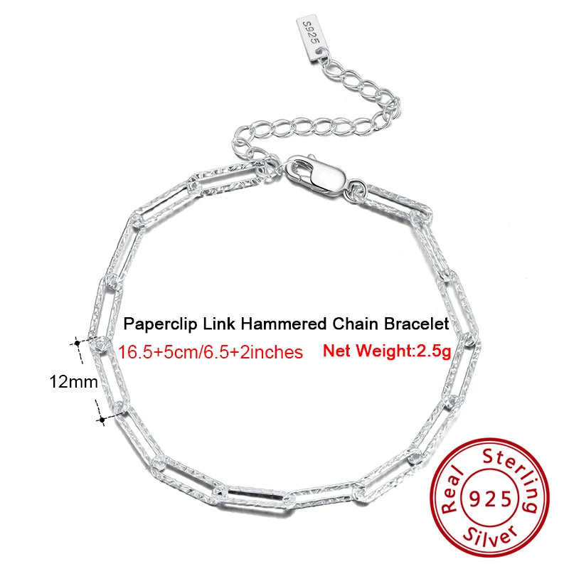 ORSA JEWELS 14K vergoldete echte 925er Sterlingsilber-Büroklammer-Halskette, 6/9,3/12 mm Gliederkette für Damen und Herren, Schmuck SC39 Festival Outfits | Techno Shirts | Rave Clothing