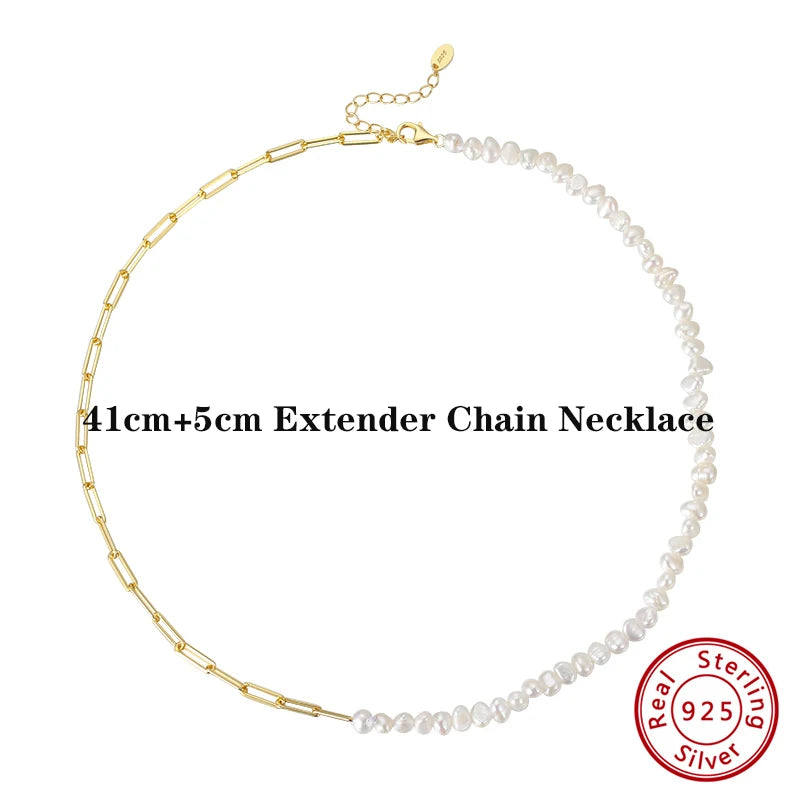 ORSA JEWELS 14K vergoldete echte 925er Sterlingsilber-Büroklammer-Halskette, 6/9,3/12 mm Gliederkette für Damen und Herren, Schmuck SC39 Festival Outfits | Techno Shirts | Rave Clothing