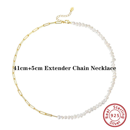 ORSA JEWELS 14K vergoldete echte 925er Sterlingsilber-Büroklammer-Halskette, 6/9,3/12 mm Gliederkette für Damen und Herren, Schmuck SC39 Festival Outfits | Techno Shirts | Rave Clothing