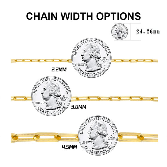 ORSA JEWELS 14K vergoldete echte 925er Sterlingsilber-Büroklammer-Halskette, 6/9,3/12 mm Gliederkette für Damen und Herren, Schmuck SC39 Festival Outfits | Techno Shirts | Rave Clothing