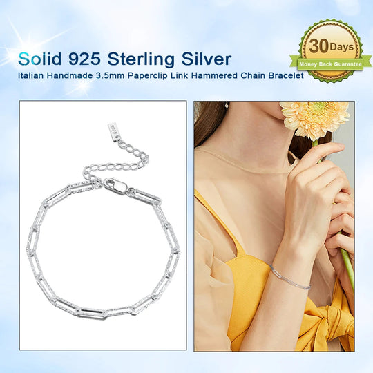 ORSA JEWELS 14K vergoldete echte 925er Sterlingsilber-Büroklammer-Halskette, 6/9,3/12 mm Gliederkette für Damen und Herren, Schmuck SC39 Festival Outfits | Techno Shirts | Rave Clothing