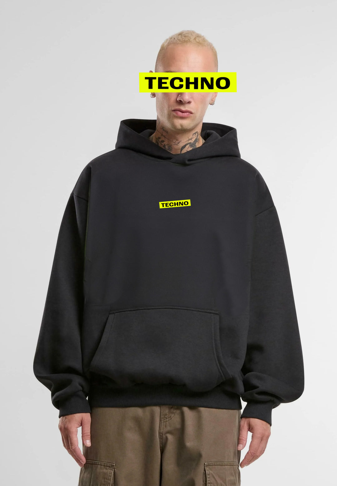 "Techno" Hoodie |  DOUBLEPRINT Festival Outfits | Techno Shirts | Rave Clothing