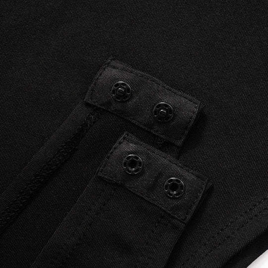 2024 neuer Stil hohler sexy Langarm-Overall asymmetrischer Hot-Girl-Persönlichkeitsanzug Festival Outfits | Techno Shirts | Rave Clothing