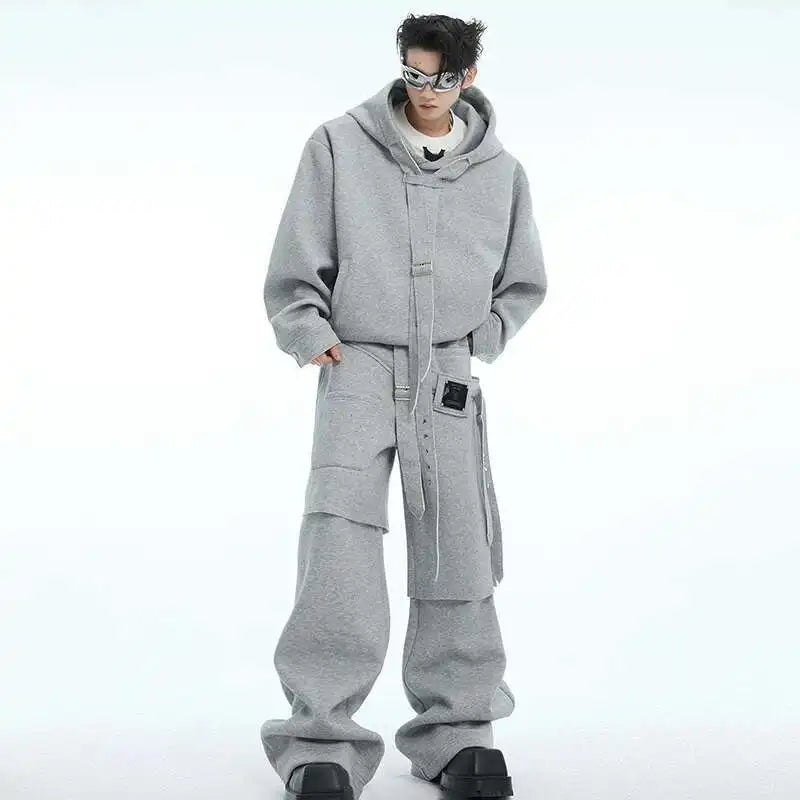 90er Jahre Hoodie & Sweatpants Rave Outfit Set | Herren Festival Outfits | Techno Shirts | Rave Clothing