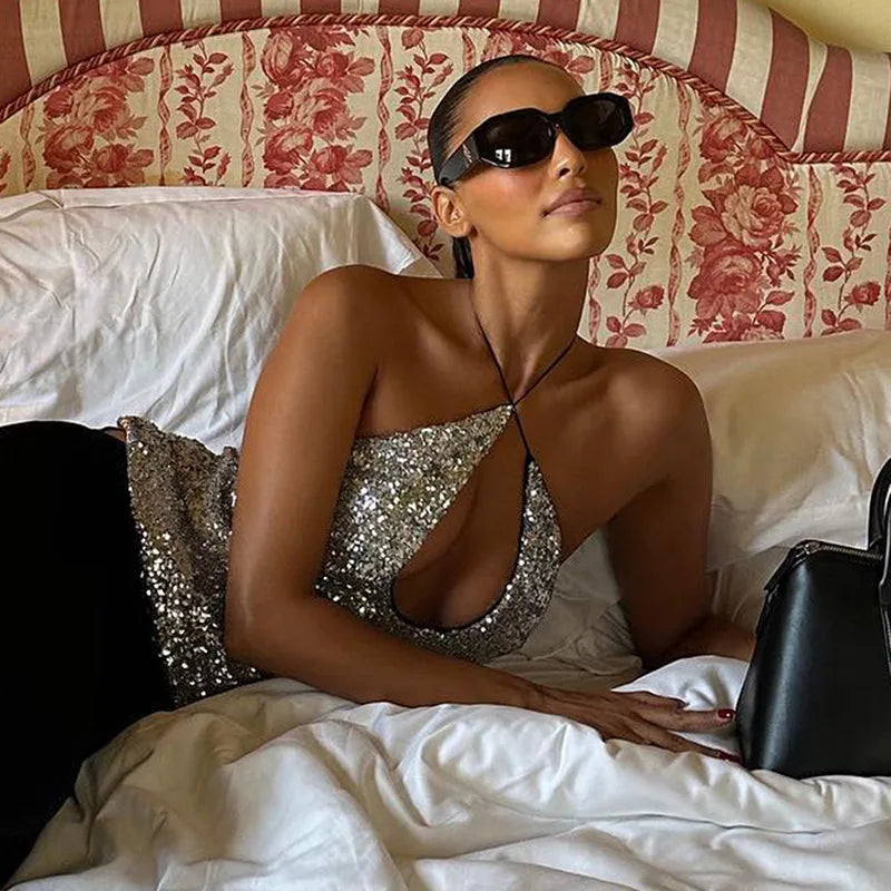 Sexy Frauen Shiny Gold Silber Bustier Crop Tops Helle PU Leder Krone Gürtel Abnehmen Taille Liebsten Low-cut Korsett top Sommer Festival Outfits | Techno Shirts | Rave Clothing