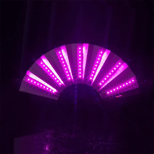 Glow Folding Led Fan Tanzen Licht Fan Nacht Show Halloween Weihnachten Rave Festival Zubehör Glow In The Dark Party Supplies Festival Outfits | Techno Shirts | Rave Clothing