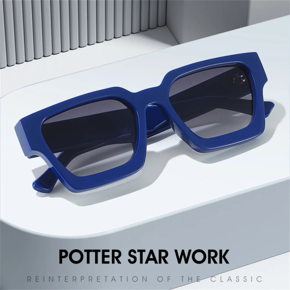 KLASSNUM Männer Sonnenbrille mit quadratischem Rahmen, 2025, Luxusmarke, Designer-Sonnenbrille, Retro, trendige Farbtöne, UV400, Unisex, Damenbrille, Neu Festival Outfits | Techno Shirts | Rave Clothing