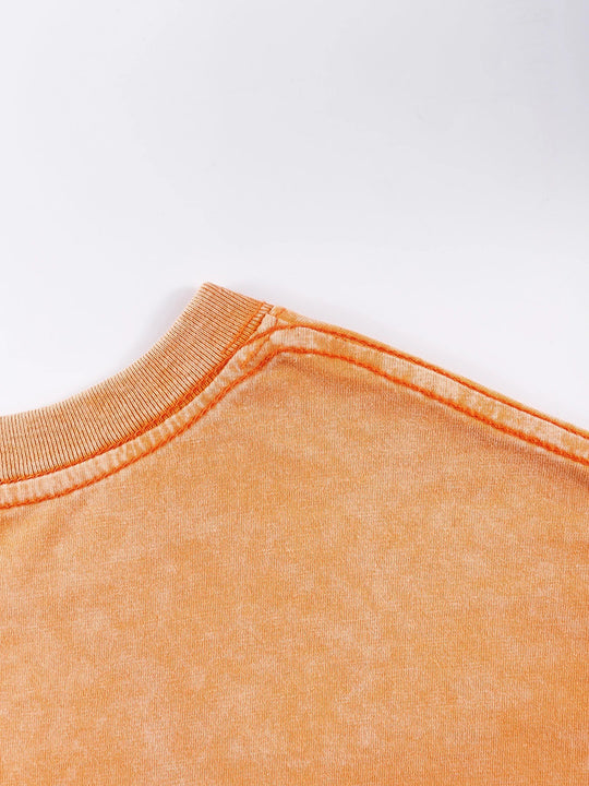 Premium Fresh Lemons Fruit Print Damen Washed T-Shirts Y2K Bequemes, kurzärmliges, lockeres All-Match-T-Shirt aus Baumwolle Hip-Hop-Top Festival Outfits | Techno Shirts | Rave Clothing