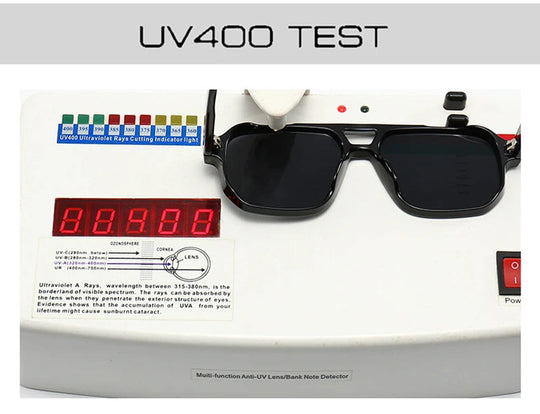 SHAUNA Retro Doppel Brücken Quadrat Sonnenbrille Frauen Gradient Shades UV400 Mode Marke Designer Nieten Männer Sonnenbrille Festival Outfits | Techno Shirts | Rave Clothing