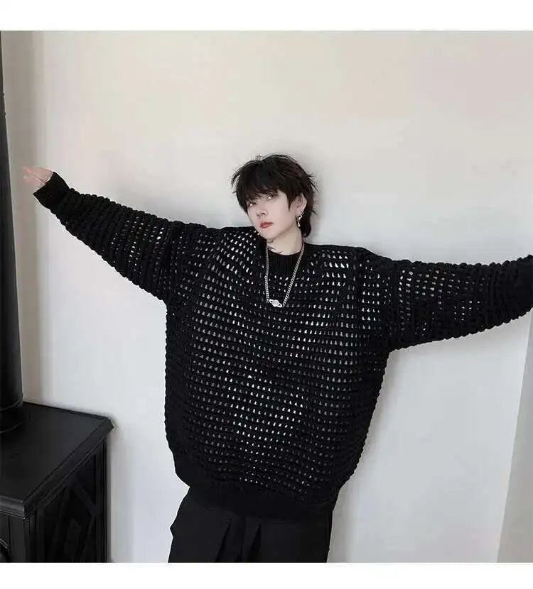 Gestrickter Pullover 2025, Baggy | Hohe Qualität Männer Festival Outfits | Techno Shirts | Rave Clothing