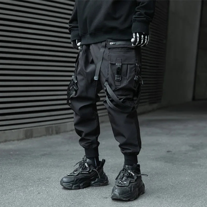 2024 neue Mode Multi-tasche Cargo Hosen Männer Y2K Taktische Techwear Ankle Hosen Punk Stil Casual Fallschirmjäger Hosen pantalones Festival Outfits | Techno Shirts | Rave Clothing