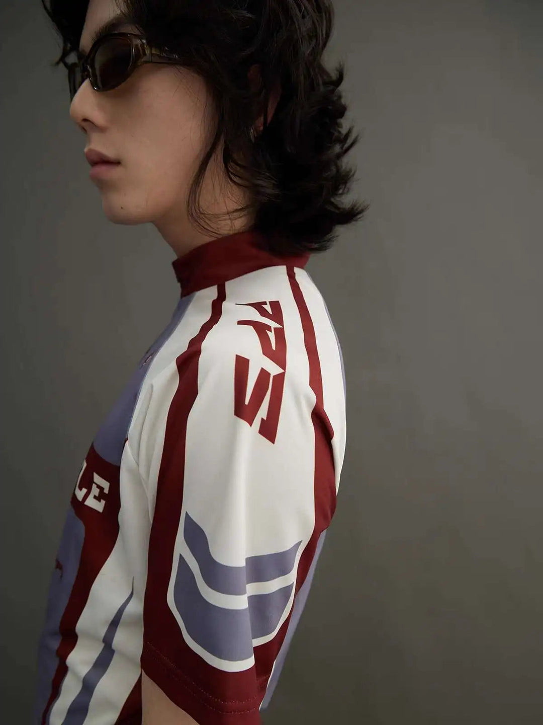 LUZHEN Original Hohe Qualität Schnell Trocknend Kurzarm T-shirts Männer 2025, Sommer Brief Farbe Kontrast Gedruckt Casual Tops JY1591 Festival Outfits | Techno Shirts | Rave Clothing