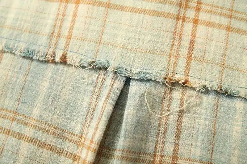 90er Jahre kariertes Festival Langarmhemd | Rave Outfit Herren Festival Outfits | Techno Shirts | Rave Clothing