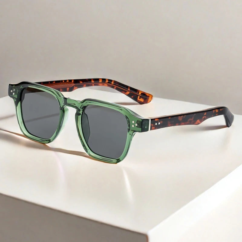 CATERSIDE Klassische Quadratische Sonnenbrille Männer Core Insert Tempel Luxus Marke Sonnenbrille Frauen Reisen Strand Party Festival Geschenke Festival Outfits | Techno Shirts | Rave Clothing