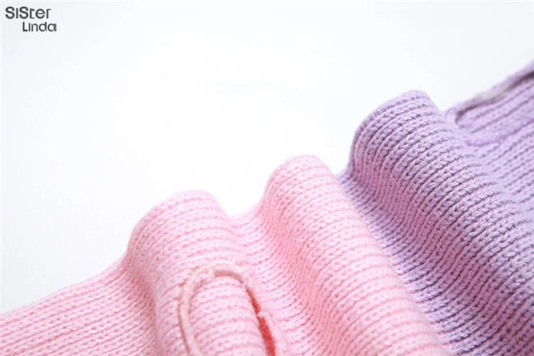 Sister linda gestrickte hipster chic y2k hohle hose frauen zerrissen elastische hohe taille lässige basi hose weibliche hosen streetwear FESTIVAL OUTFITS & STREETWEAR