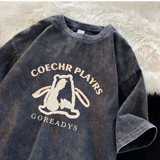 Wasserwaschbares Vintage-T-Shirt für Männer und Frauen, Retro-Design, einzigartig, Hip-Hop, lässig, Straßenmode, Sommertrend, modisch Festival Outfits | Techno Shirts | Rave Clothing