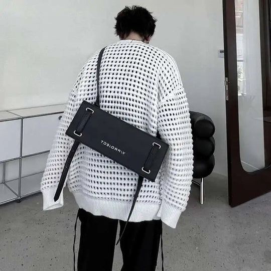 Gestrickter Pullover 2025, Baggy | Hohe Qualität Männer Festival Outfits | Techno Shirts | Rave Clothing