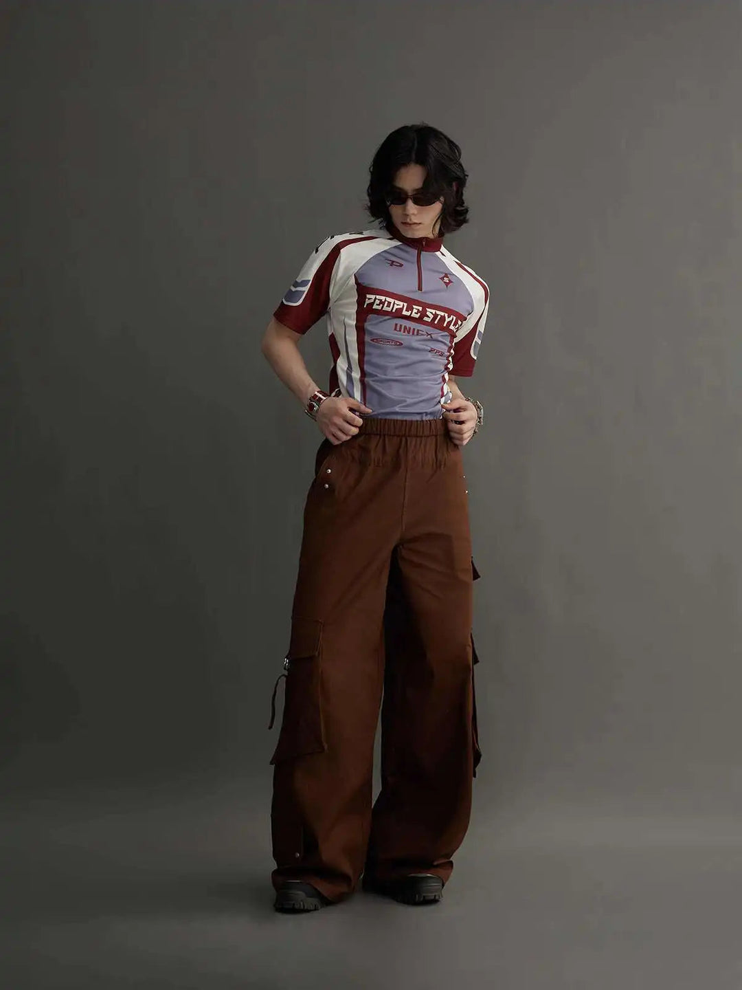 LUZHEN Original Hohe Qualität Schnell Trocknend Kurzarm T-shirts Männer 2025, Sommer Brief Farbe Kontrast Gedruckt Casual Tops JY1591 Festival Outfits | Techno Shirts | Rave Clothing