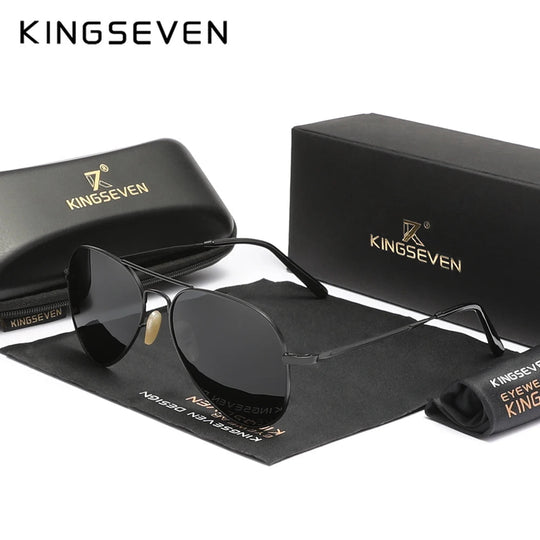 KINGSEVEN Pilot Legierung Sonnenbrille Polarisation UV400 Anti-reflexion Vollformat Parsnip Gläser Frauen Retro Luxus Brillen Festival Outfits | Techno Shirts | Rave Clothing