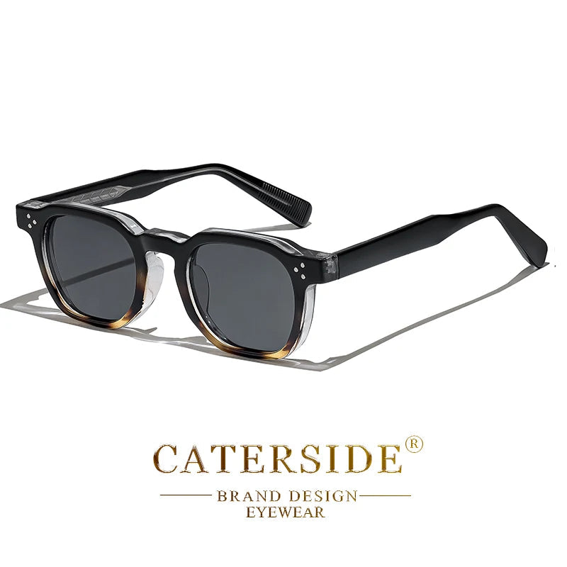 CATERSIDE Retro Punk Männer Sonnenbrille Kleine Rahmen Quadratische Personalisierte Design Sonnenbrille Frauen Reise Party Business Festival Geschenk Festival Outfits | Techno Shirts | Rave Clothing
