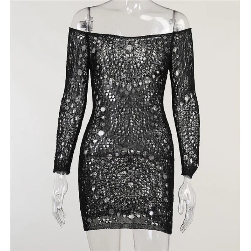 Frauen Strass Glitter Body Hohe Netzstrumpfhose Erotische Dessous Y2k Sexy Tops Einteilige Dessous Erotische Körper Rave Outfits Festival Outfits | Techno Shirts | Rave Clothing