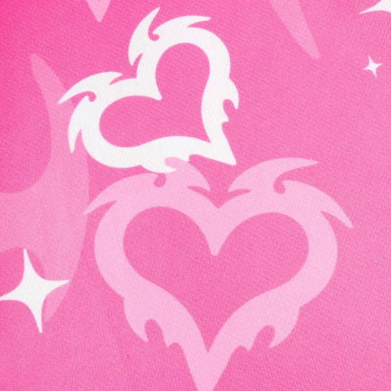 Y2k trend iges Trikot rosa Liebe Grafik Langarm T-Shirt tot blond Retro Gothic lässig Unisex lose Pullover Frauen Streetwear Festival Outfits | Techno Shirts | Rave Clothing