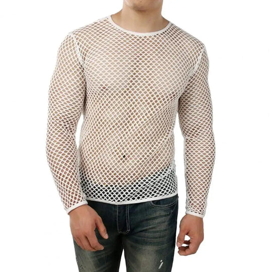 Männer kinky Festival Outfit Netzhemd 