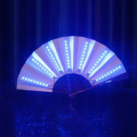 Glow Folding Led Fan Tanzen Licht Fan Nacht Show Halloween Weihnachten Rave Festival Zubehör Glow In The Dark Party Supplies Festival Outfits | Techno Shirts | Rave Clothing