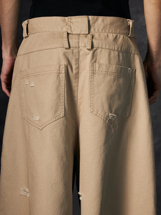 LUZHEN Streifen Patchwork Einfarbig Geerntete Hosen Männer 2025, Neue Lose Gerade Straße Casual Shorts Hosen Männliche Kleidung JY1609 Festival Outfits | Techno Shirts | Rave Clothing