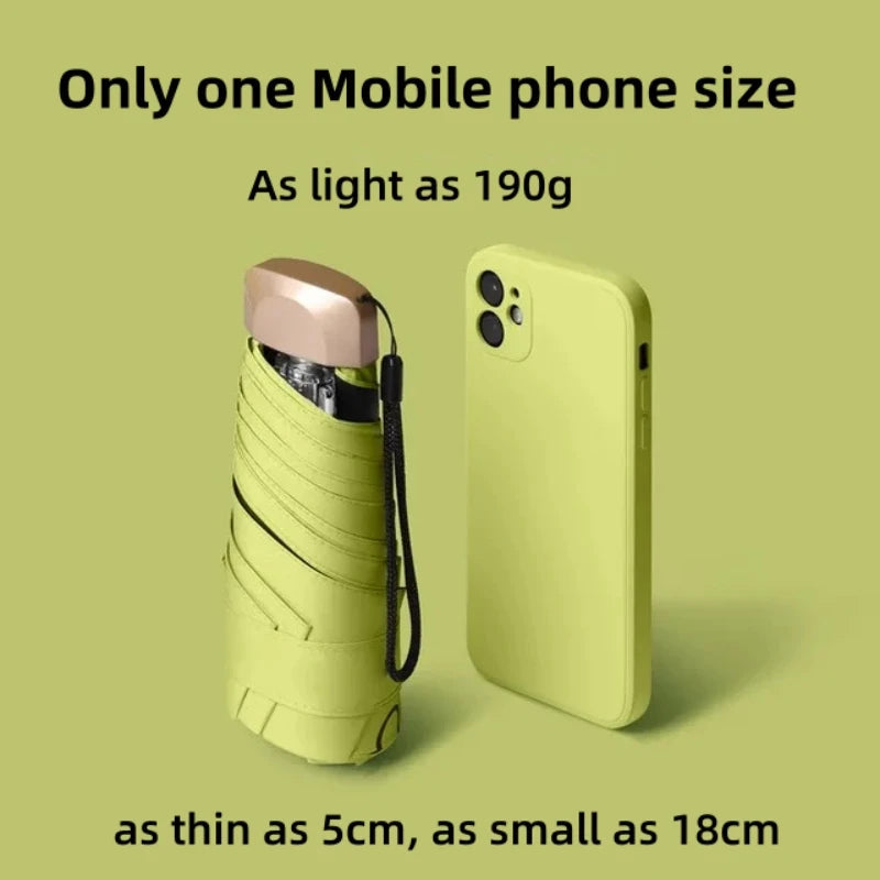 UPF50+ Mini-Sonnenschirm, kleine Tasche, Regen-Reise-Regenschirm, Vinyl, faltbarer Regenschirm, UV-Schutz, Sonnenschutz, Taschen-Sonnenschirm-Kapsel Festival Outfits | Techno Shirts | Rave Clothing