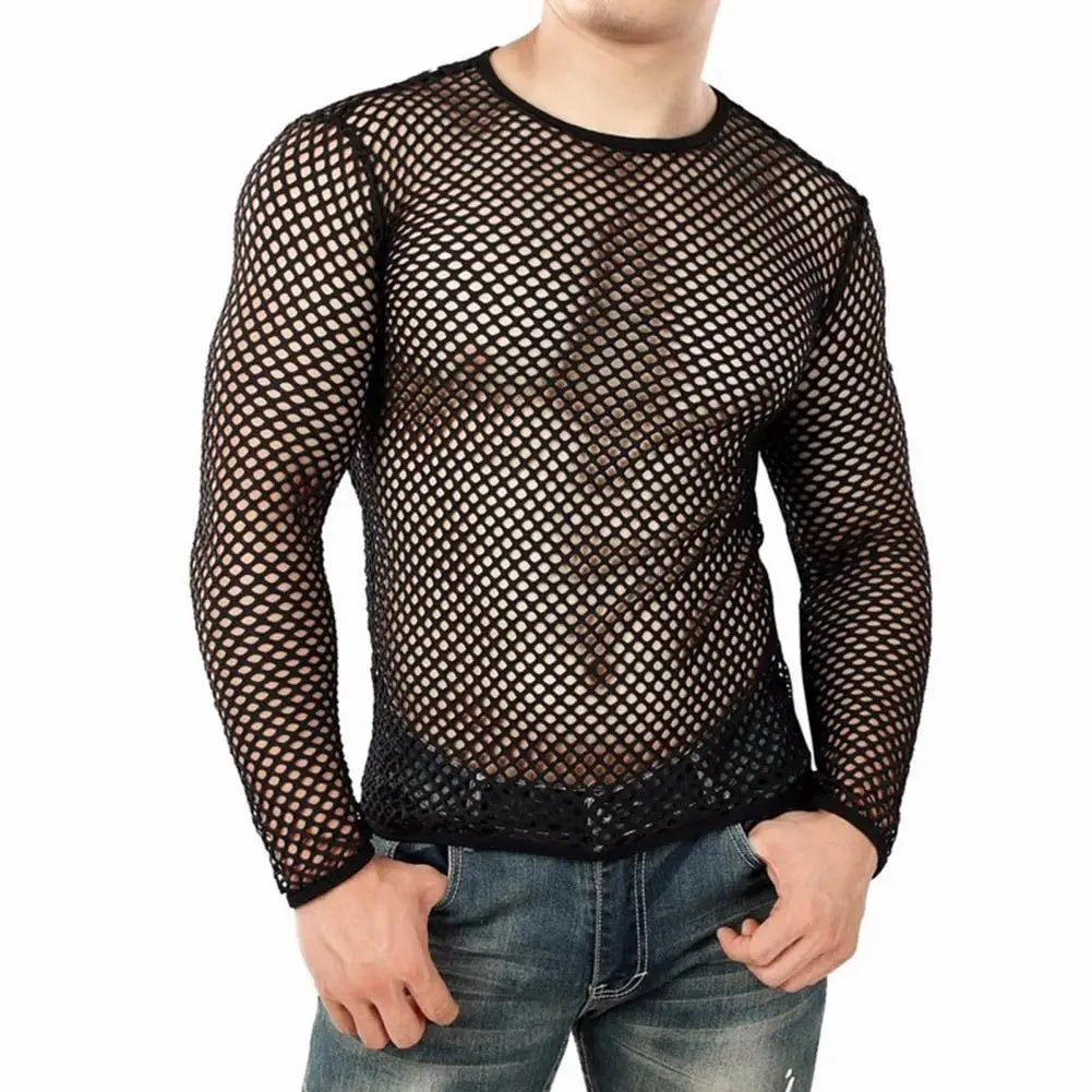 Männer kinky Festival Outfit Netzhemd 
Männer T-Shirt Festival Outfits | Techno Shirts | Rave Clothing