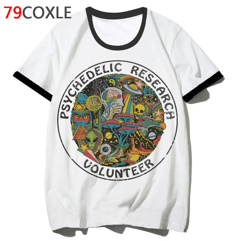 Psychedelisches T-Shirt, T-Shirt, Hüfte, Männer, 2022, lustiges T-Shirt, Hop-Kleidung, männliche Schule für Harajuku, T-Shirt, Top, Streetwear, F4582 Festival Outfits | Techno Shirts | Rave Clothing