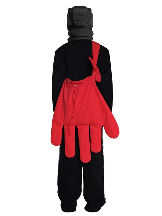 Rote Nylon große Handschuhe Taschen Frauen Street Style Euro-Amerika-Stil Umhängetasche Geldbörsen und Taschen Umhängetasche Mädchen Tasche Festival Outfits | Techno Shirts | Rave Clothing