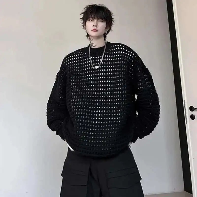 Gestrickter Pullover 2025, Baggy | Hohe Qualität Männer Festival Outfits | Techno Shirts | Rave Clothing