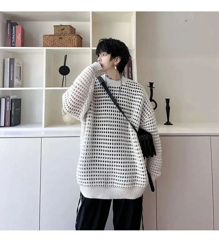 Gestrickter Pullover 2025, Baggy | Hohe Qualität Männer Festival Outfits | Techno Shirts | Rave Clothing