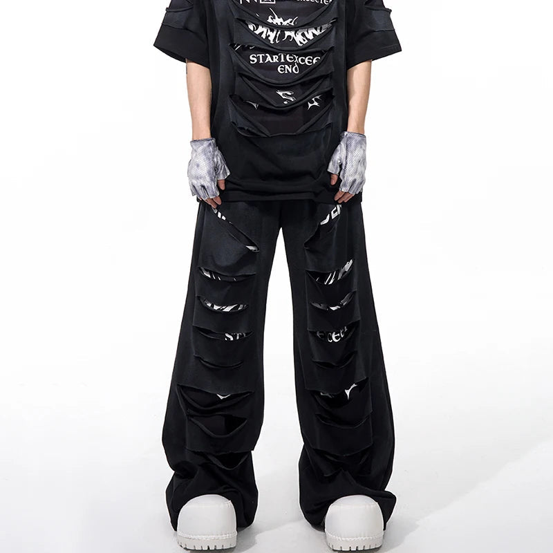 Y2K - weite Baggy Hose Männer Festival Outfits | Techno Shirts | Rave Clothing