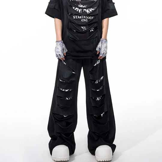 Y2K - weite Baggy Hose Männer Festival Outfits | Techno Shirts | Rave Clothing