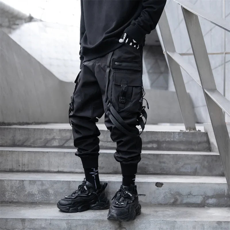 2024 neue Mode Multi-tasche Cargo Hosen Männer Y2K Taktische Techwear Ankle Hosen Punk Stil Casual Fallschirmjäger Hosen pantalones Festival Outfits | Techno Shirts | Rave Clothing