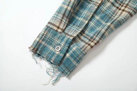 90er Jahre kariertes Festival Langarmhemd | Rave Outfit Herren Festival Outfits | Techno Shirts | Rave Clothing