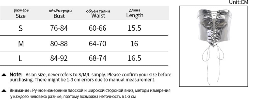 Sexy Frauen Shiny Gold Silber Bustier Crop Tops Helle PU Leder Krone Gürtel Abnehmen Taille Liebsten Low-cut Korsett top Sommer Festival Outfits | Techno Shirts | Rave Clothing