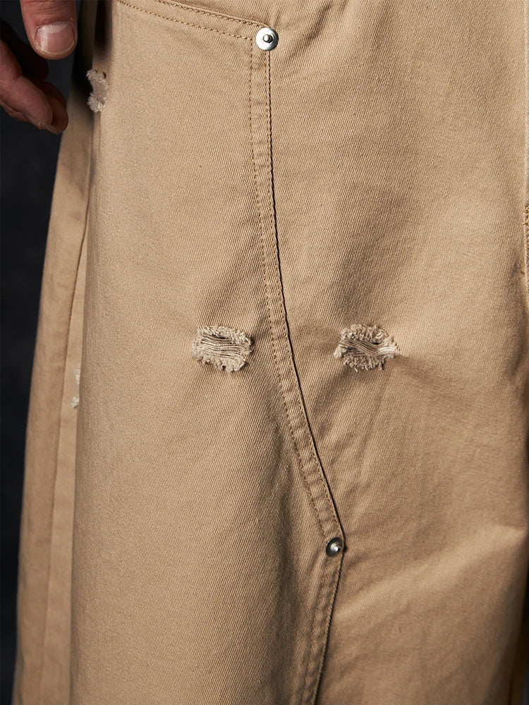 LUZHEN Streifen Patchwork Einfarbig Geerntete Hosen Männer 2025, Neue Lose Gerade Straße Casual Shorts Hosen Männliche Kleidung JY1609 Festival Outfits | Techno Shirts | Rave Clothing