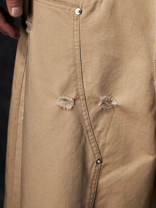 LUZHEN Streifen Patchwork Einfarbig Geerntete Hosen Männer 2025, Neue Lose Gerade Straße Casual Shorts Hosen Männliche Kleidung JY1609 Festival Outfits | Techno Shirts | Rave Clothing