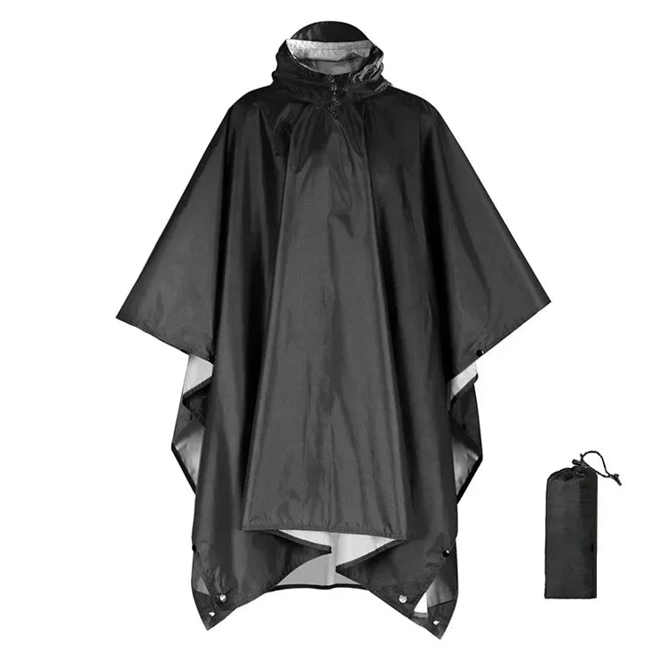 3-in-1-Militär-Regenmantel für den Außenbereich, mit Kapuze, wasserdicht, Regenponcho, Motorrad-Regenschutz, Camping, Wandern, Reisen, Regenbekleidung, Zelt Festival Outfits | Techno Shirts | Rave Clothing