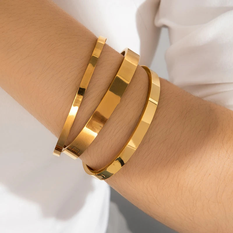 ANENJERY 316L Edelstahl Glatte Intarsien Zirkon Herz Armband für Frauen Männer Einfache Mode Temperament Schmuck Geschenke Täglich Festival Outfits | Techno Shirts | Rave Clothing