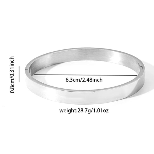 ANENJERY 316L Edelstahl Glatte Intarsien Zirkon Herz Armband für Frauen Männer Einfache Mode Temperament Schmuck Geschenke Täglich Festival Outfits | Techno Shirts | Rave Clothing