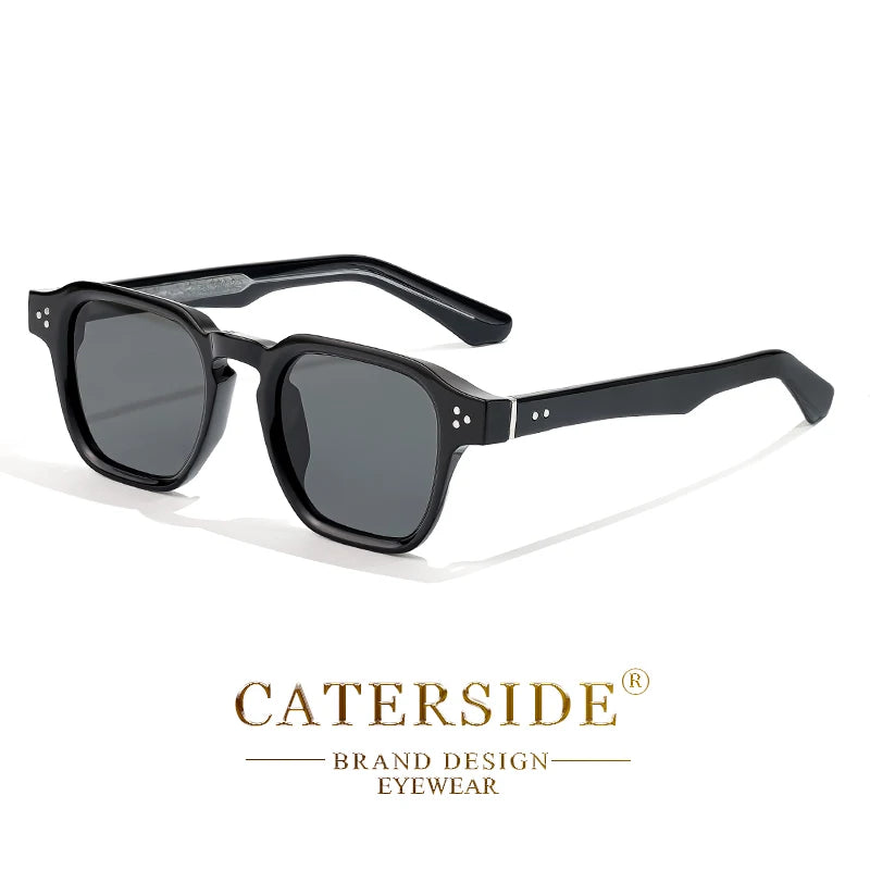 CATERSIDE Klassische Quadratische Sonnenbrille Männer Core Insert Tempel Luxus Marke Sonnenbrille Frauen Reisen Strand Party Festival Geschenke Festival Outfits | Techno Shirts | Rave Clothing