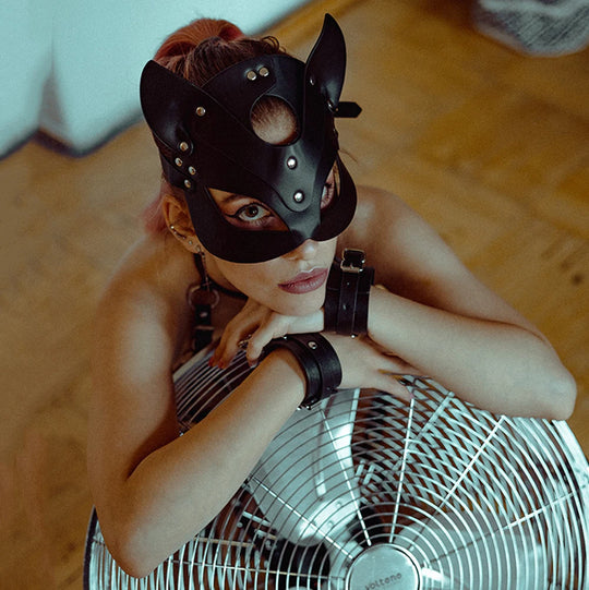 Kinky Leder Maske | Techno Outfit